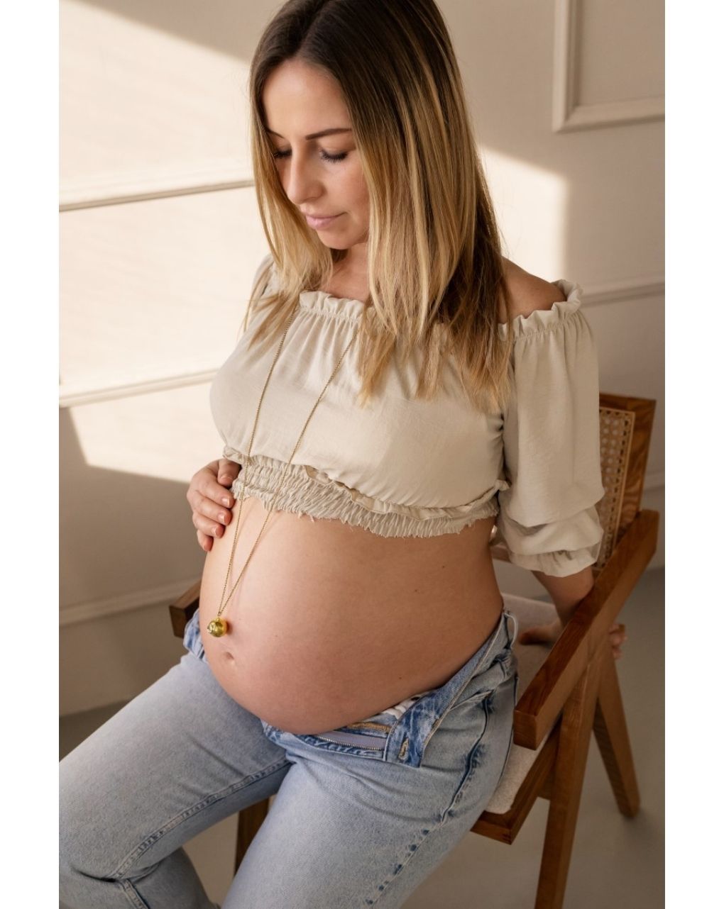 Proud mama μενταγιόν bola eva babybell glowing πατουσάκια pink pm-617 - Proud Mama