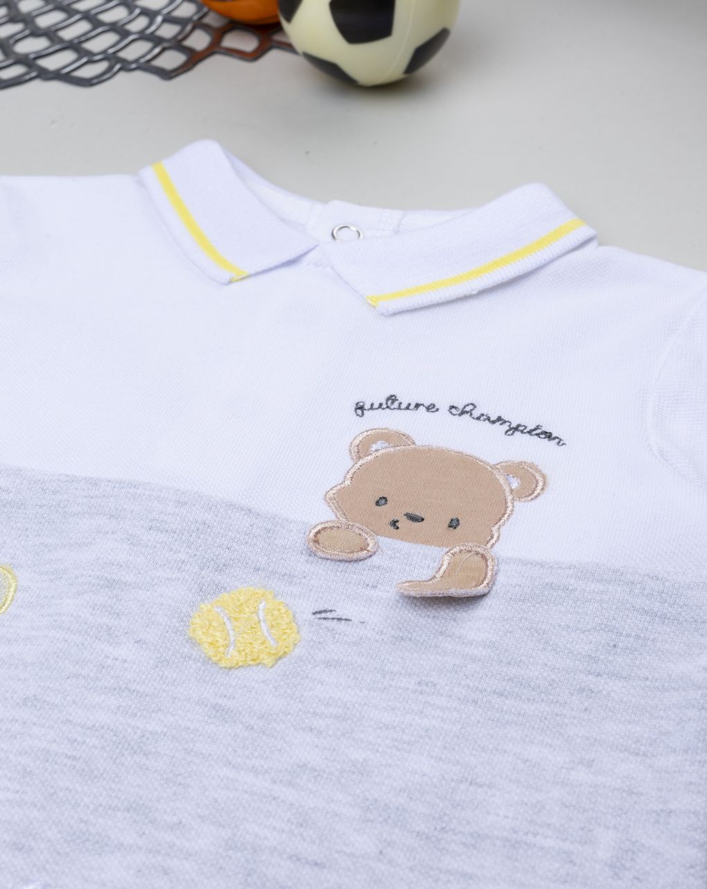 βρεφικό φορμάκι τρίχρωμο champion για αγόρι - Prénatal