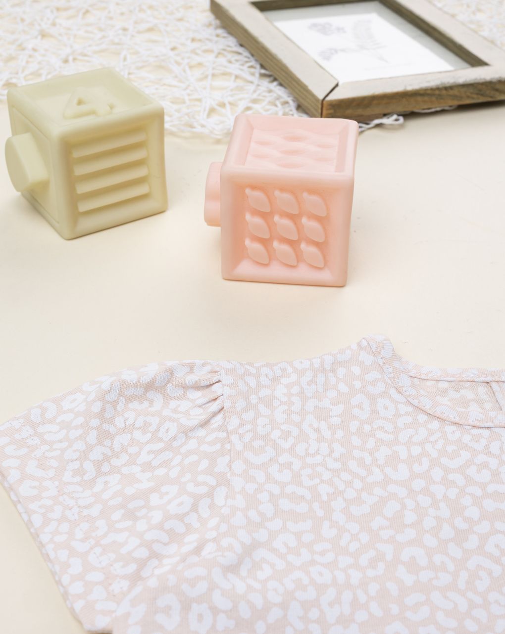 βρεφικό t-shirt ροζ animal print για κορίτσι - Prénatal