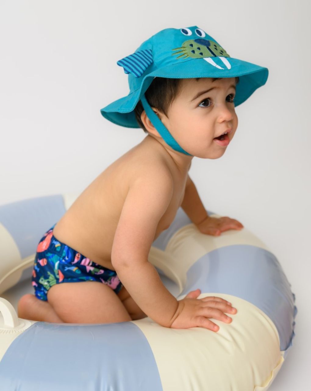 Zoocchini σετ μαγιό και καπέλο upf50+ wally the walrus 6-24 μηνών zoo12021 - Zoocchini