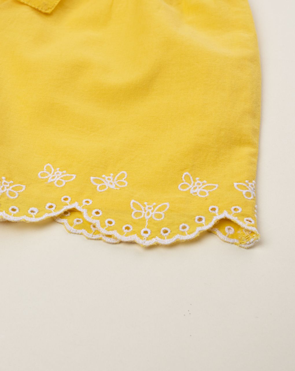 παιδικό σορτσάκι κίτρινο με κεντήματα για κορίτσι - Prénatal