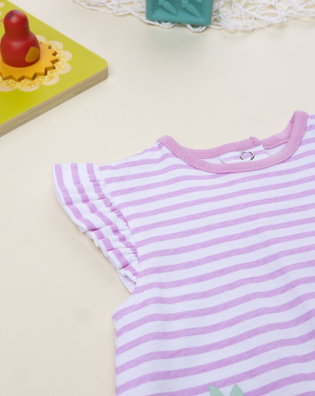 βρεφικό φορμάκι ριγέ με φράουλες για κορίτσι - Prénatal