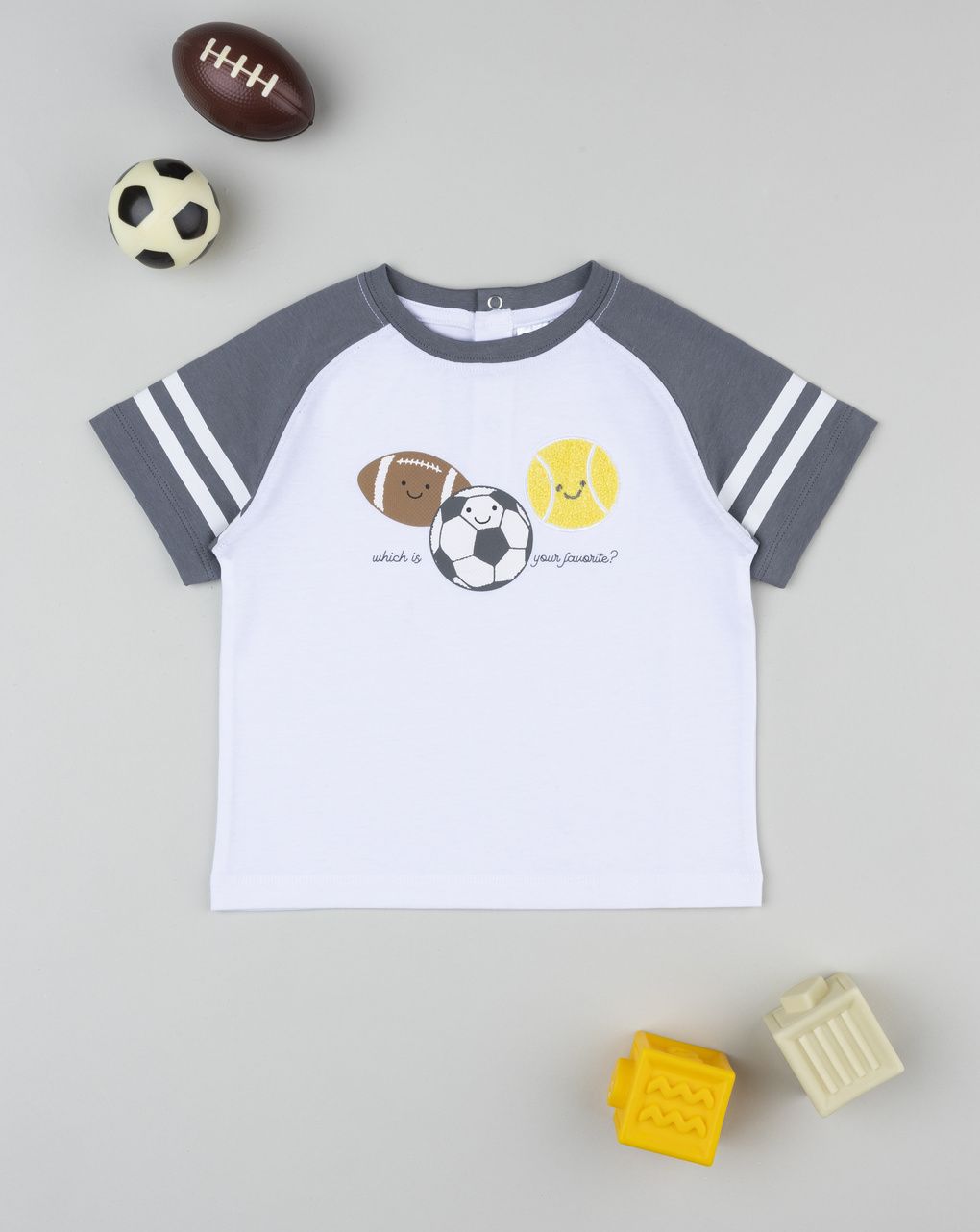 βρεφικό t-shirt λευκό sport για αγόρι