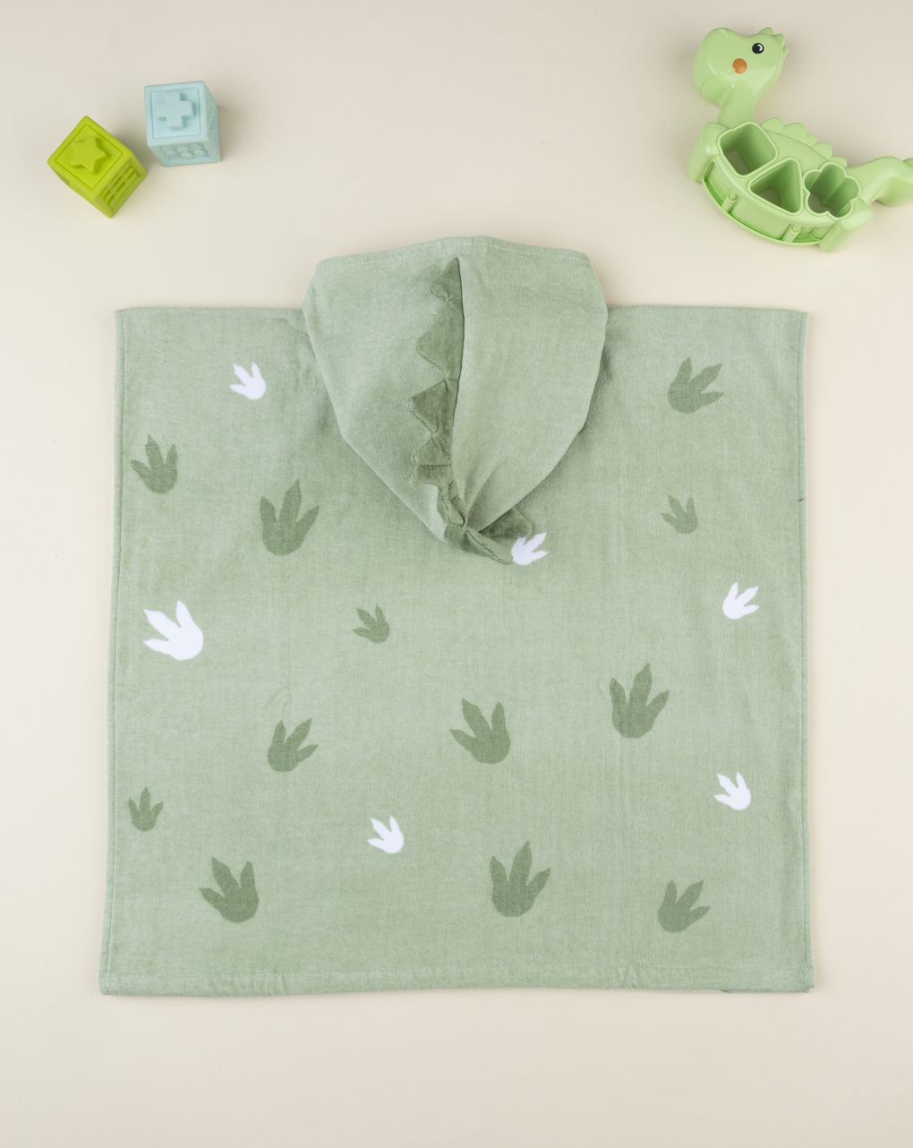 βρεφικό πόντσο θαλάσσης λαδί με δράκο για αγόρι - Prénatal