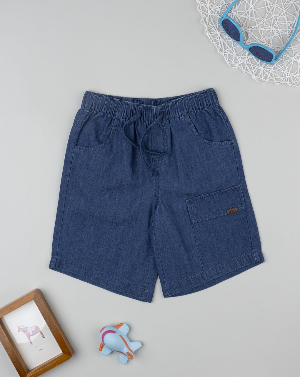 παιδική τζιν βερμούδα μπλε denim rules για αγόρι