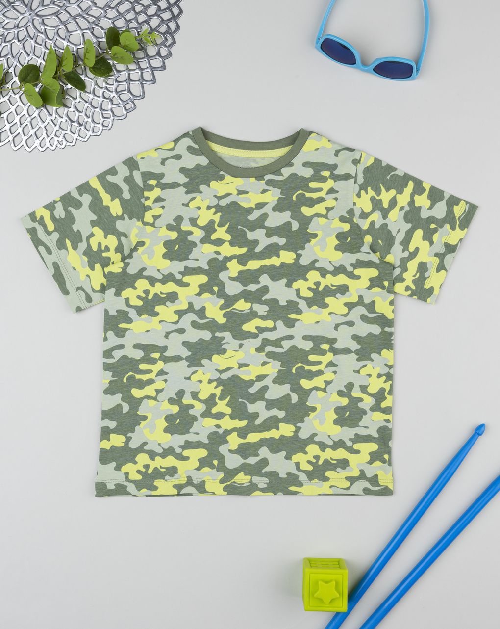 παιδικό t-shirt πράσινο camouflage για αγόρι