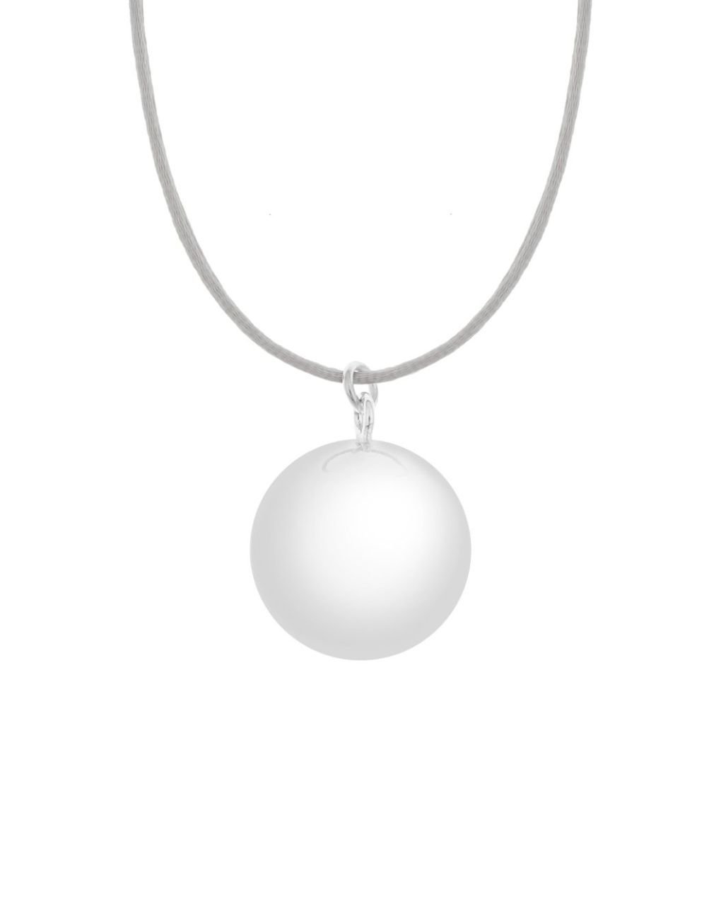 Proud mama μενταγιόν bola sofie silver grey pm-666