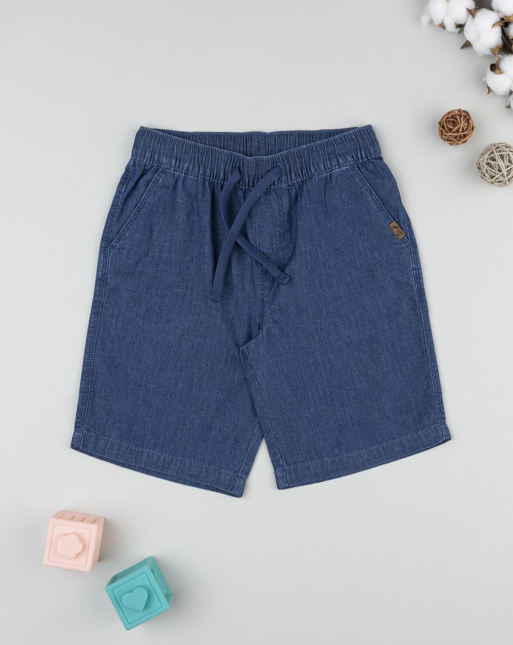 παιδικό τζιν σορτσάκι μπλε denim rules για αγόρι - Prénatal