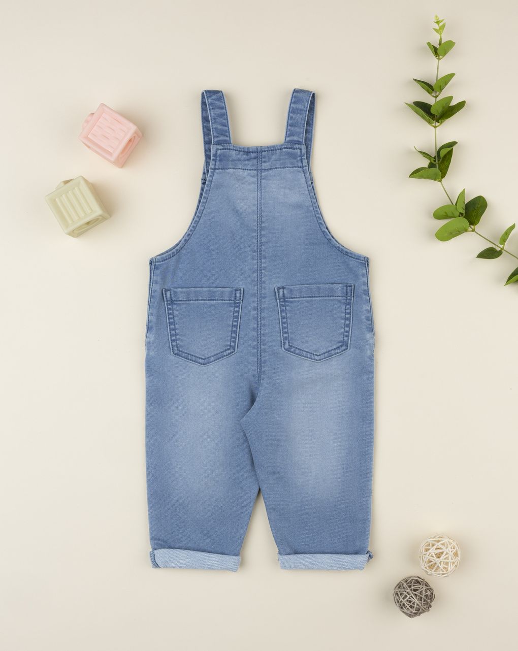 βρεφική τζιν σαλοπέτα μπλε denim rules για αγόρι - Prénatal