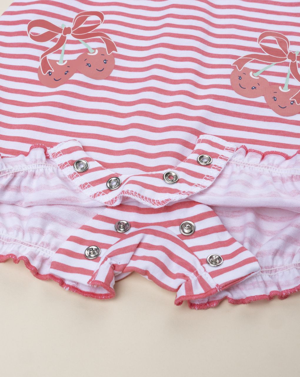 βρεφικό φορμάκι ριγέ με κερασάκια για κορίτσι - Prénatal