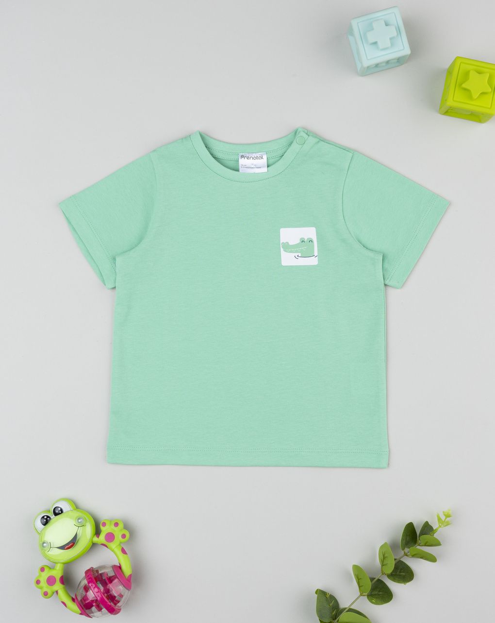 βρεφικό t-shirt βεραμάν με κροκόδειλο για αγόρι