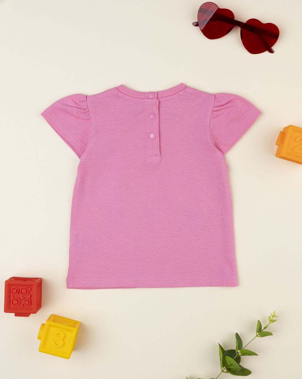 βρεφικό t-shirt ροζ με μαργαρίτες για κορίτσι - Prénatal