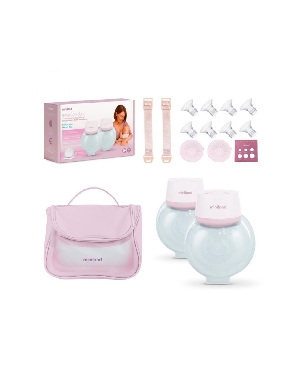 Miniland διπλό φορητό ηλεκτρικό θήλαστρο easy flow duo ml89718