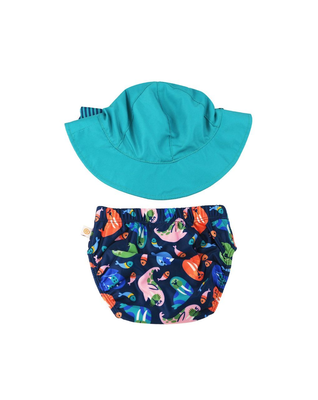Zoocchini σετ μαγιό και καπέλο upf50+ wally the walrus 6-24 μηνών zoo12021 - Zoocchini