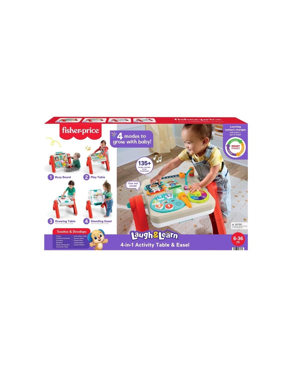 Fisher-price παίζω & μαθαίνω εκπαιδευτικό τραπέζι-πίνακας 4 σε 1 jlm96 - Fisher-Price