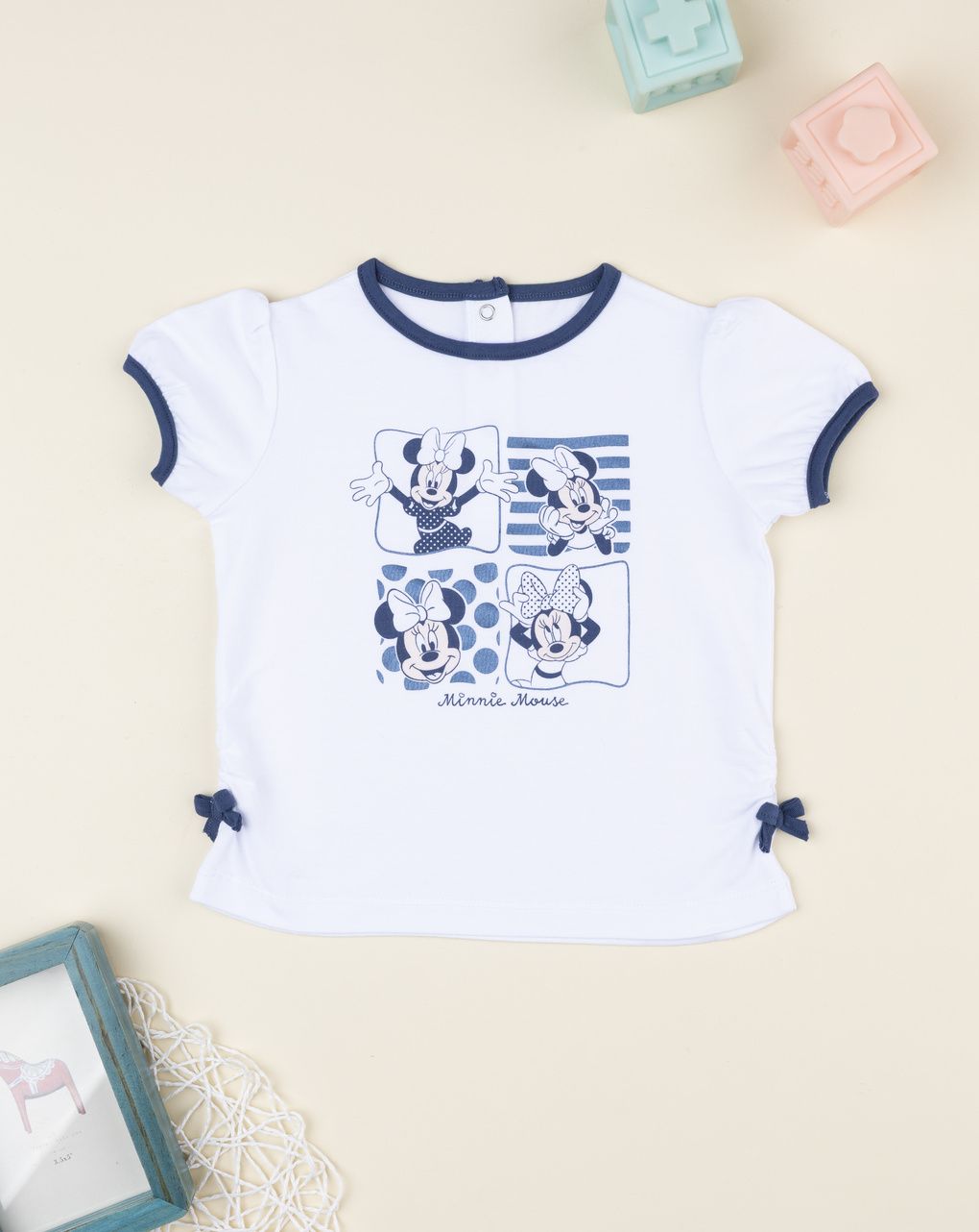 βρεφικό t-shirt λευκό minnie για κορίτσι
