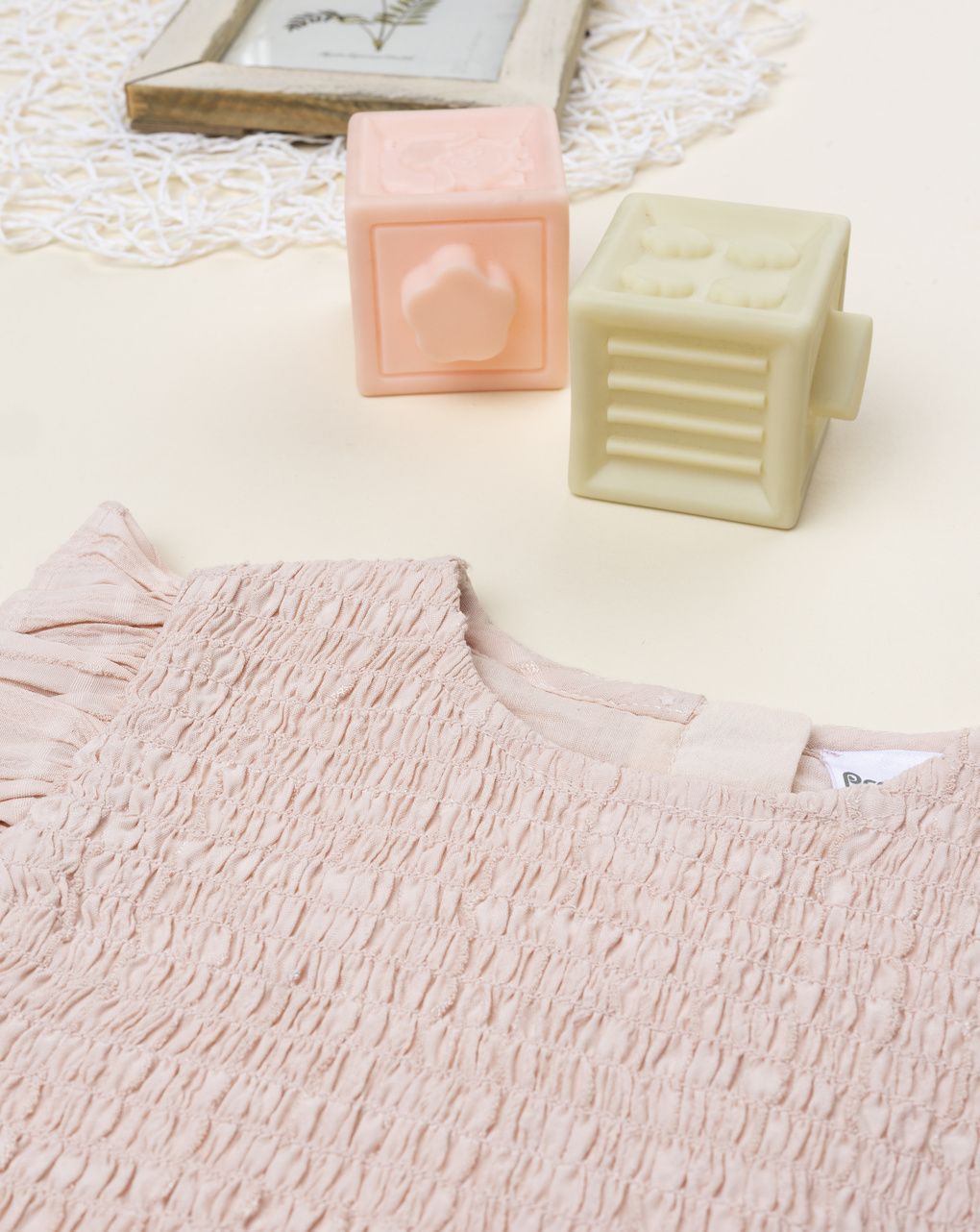 βρεφική μπλούζα σφηκοφωλιά ροζ για κορίτσι - Prénatal