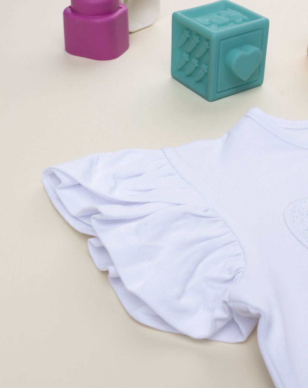 παιδικό t-shirt λευκό με πεταλούδα για κορίτσι - Prénatal