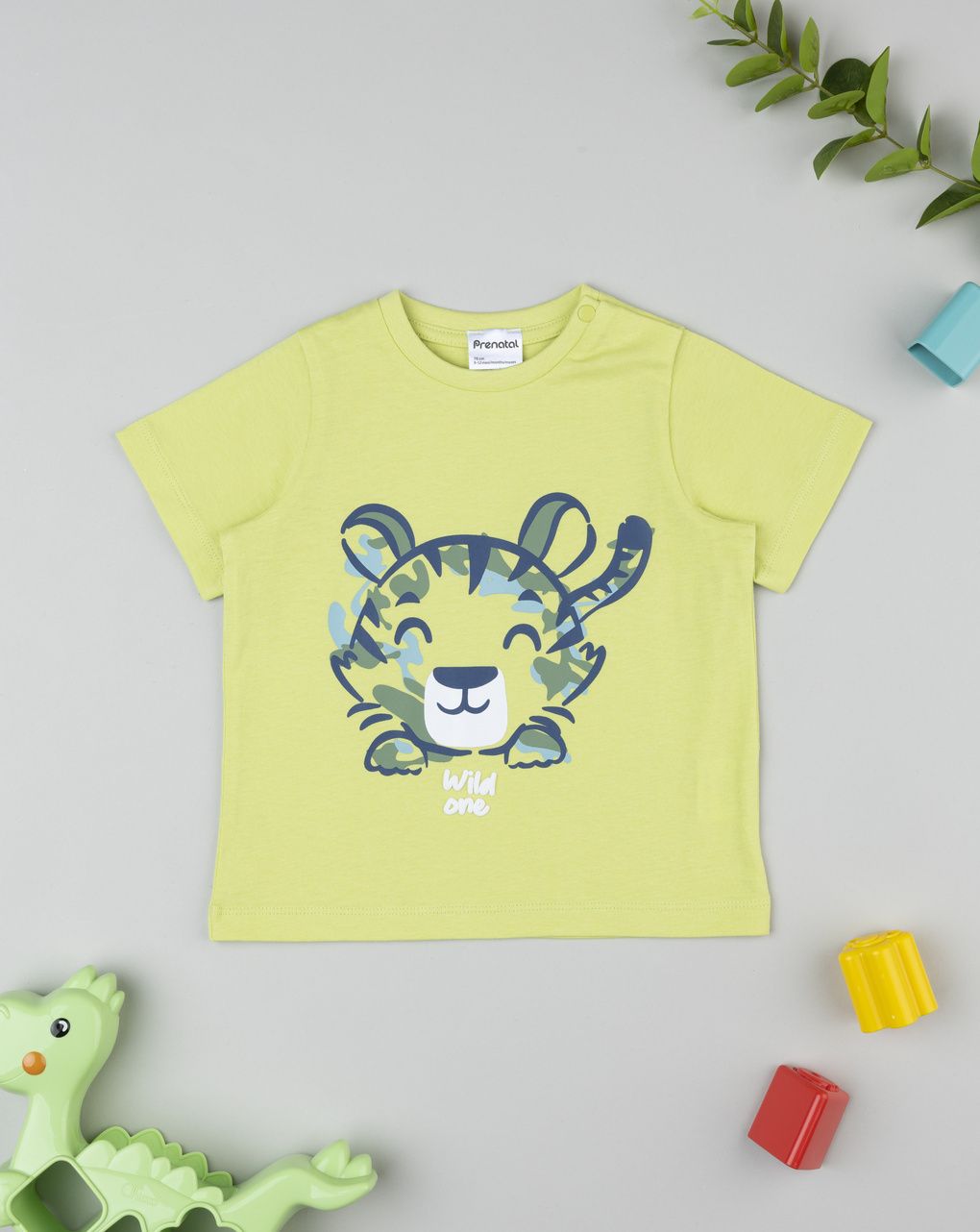 βρεφικό t-shirt λαχανί με τιγράκι για αγόρι