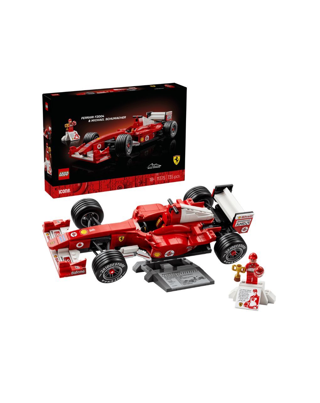 Lego icons ferrari f2004 & michael schumacher 11375 - LEGO, LEGO Icons