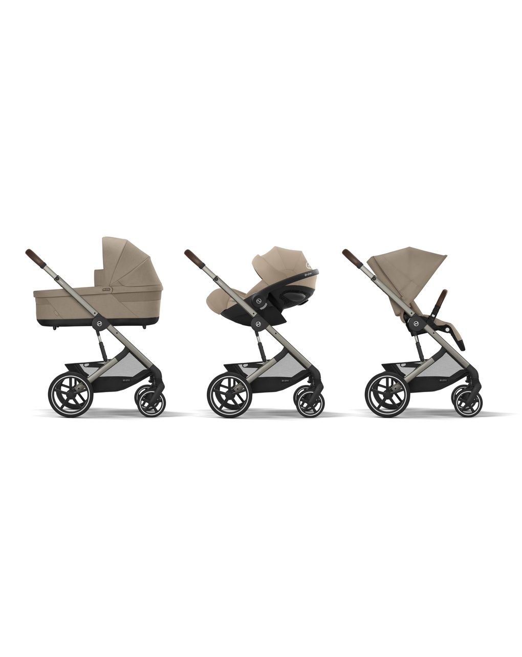 Cybex σύστημα μεταφοράς balios s lux 3 in 1 ts cloud g almond beige - Cybex