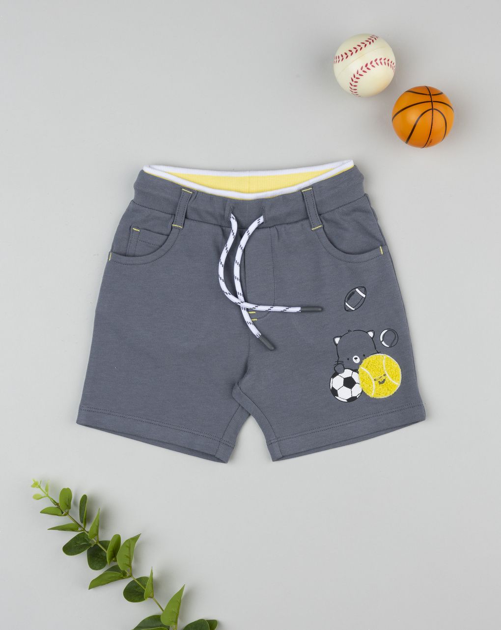 βρεφικό σορτσάκι γκρι player για αγόρι