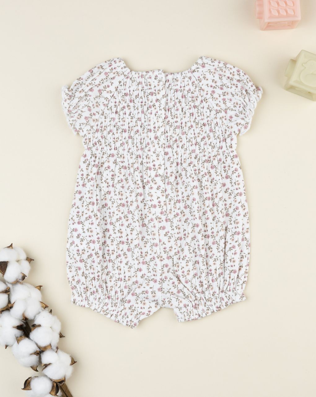 βρεφικό φορμάκι λευκό φλοράλ για κορίτσι - Prénatal