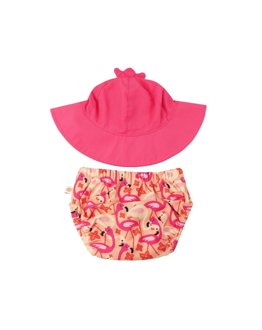 Zoocchini σετ μαγιό και καπέλο upf50+ flamingo 6-24 μηνών zoo12022 - Zoocchini
