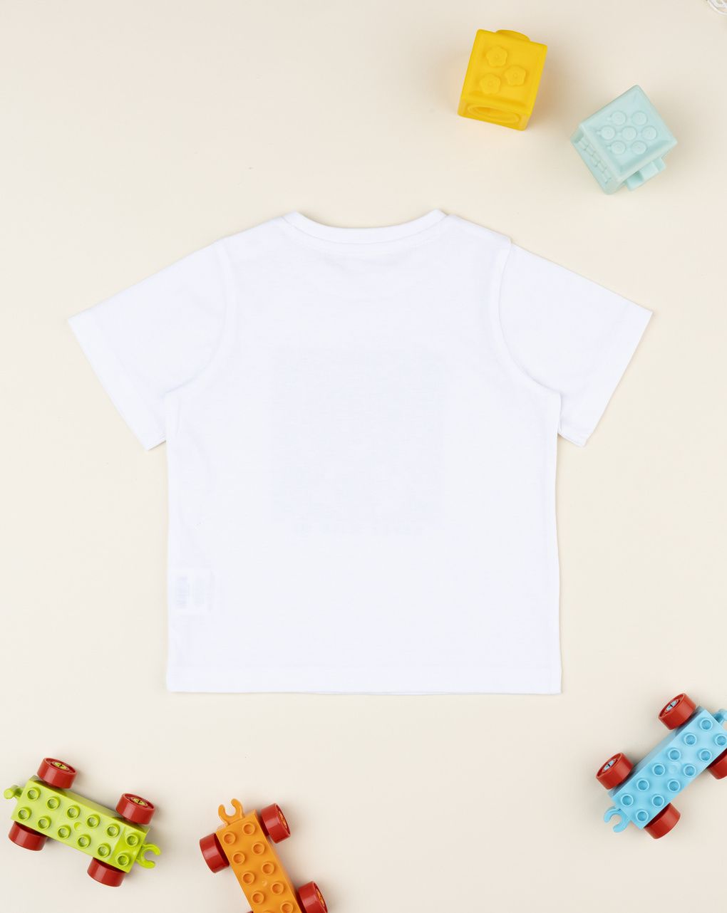 βρεφικό t-shirt λευκό happy για αγόρι - Prénatal