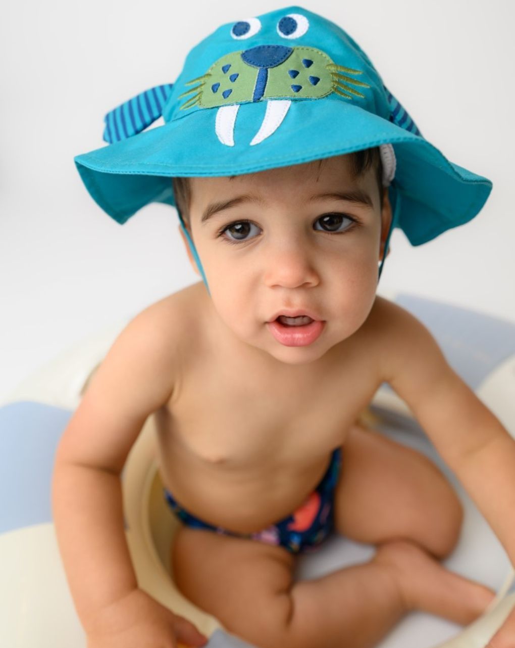 Zoocchini σετ μαγιό και καπέλο upf50+ wally the walrus 6-24 μηνών zoo12021 - Zoocchini