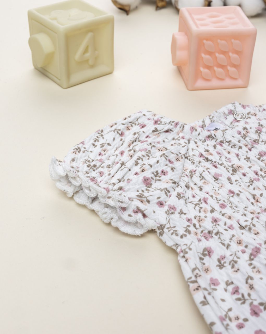 βρεφικό φορμάκι λευκό φλοράλ για κορίτσι - Prénatal