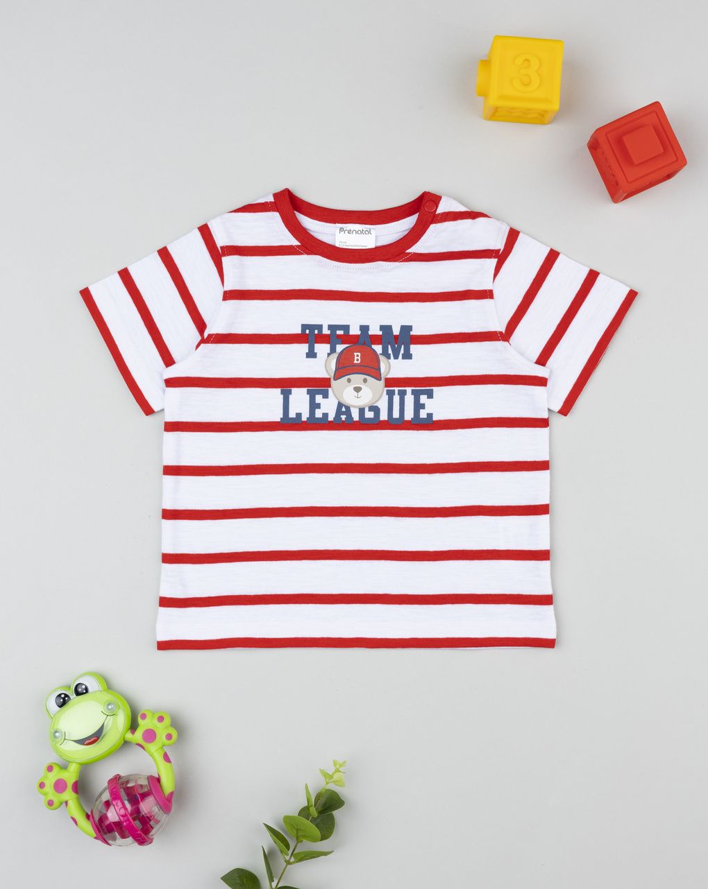 βρεφικό t-shirt ριγέ team league για αγόρι