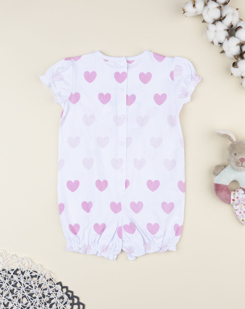 βρεφική ολόσωμη πιτζάμα λευκή minnie για κορίτσι - Prénatal