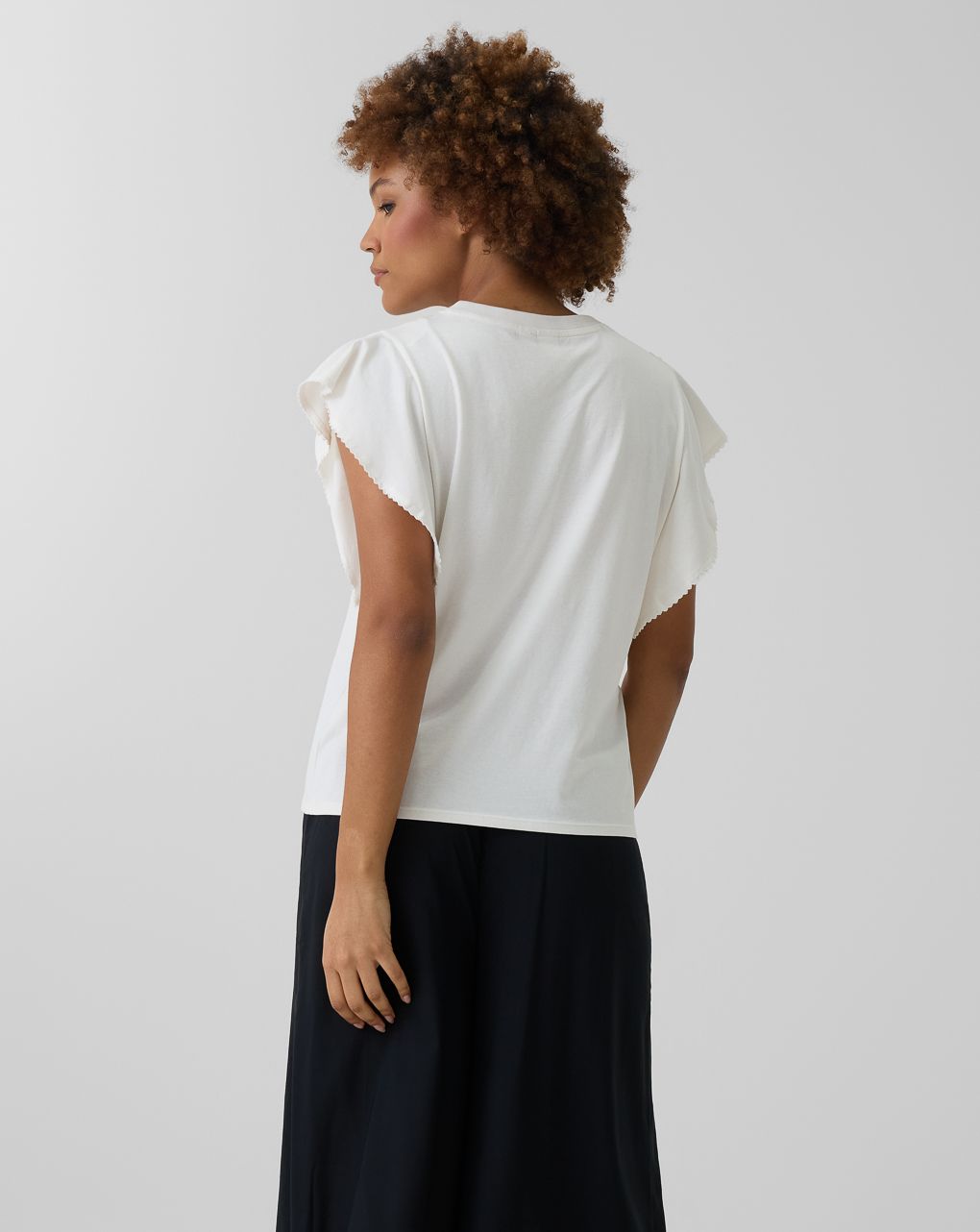 γυναικείο t-shirt εγκυμοσύνης/θηλασμού λευκό με βολάν - Prénatal