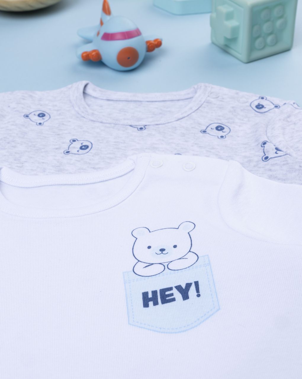 βρεφικά κορμάκια πακέτο x2 με αρκουδάκια για αγόρι - Prénatal