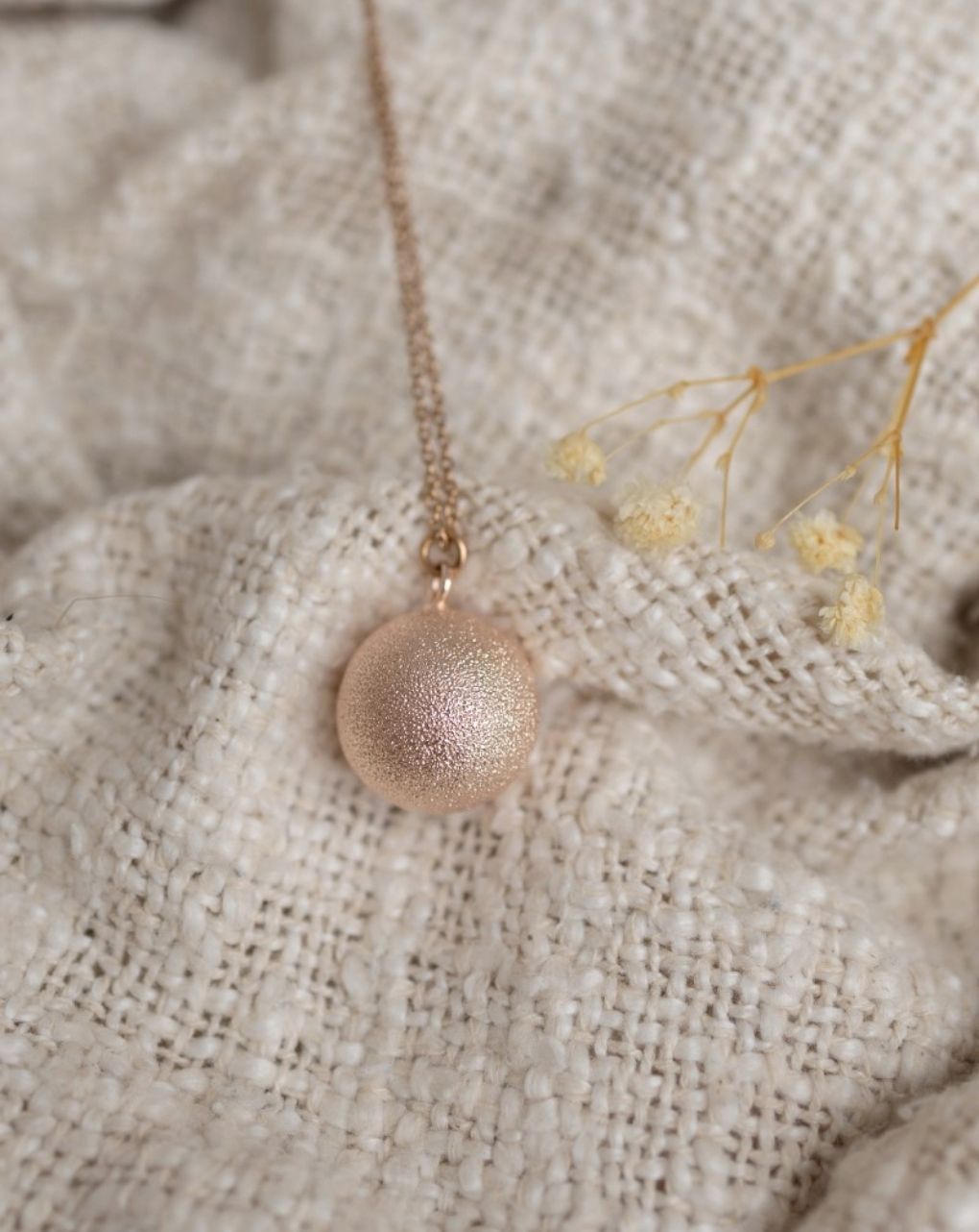 Proud mama μενταγιόν bola luna rose gold pm-572 - Proud Mama