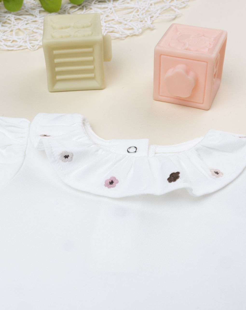 βρεφικό κορμάκι λευκό wood για κορίτσι - Prénatal