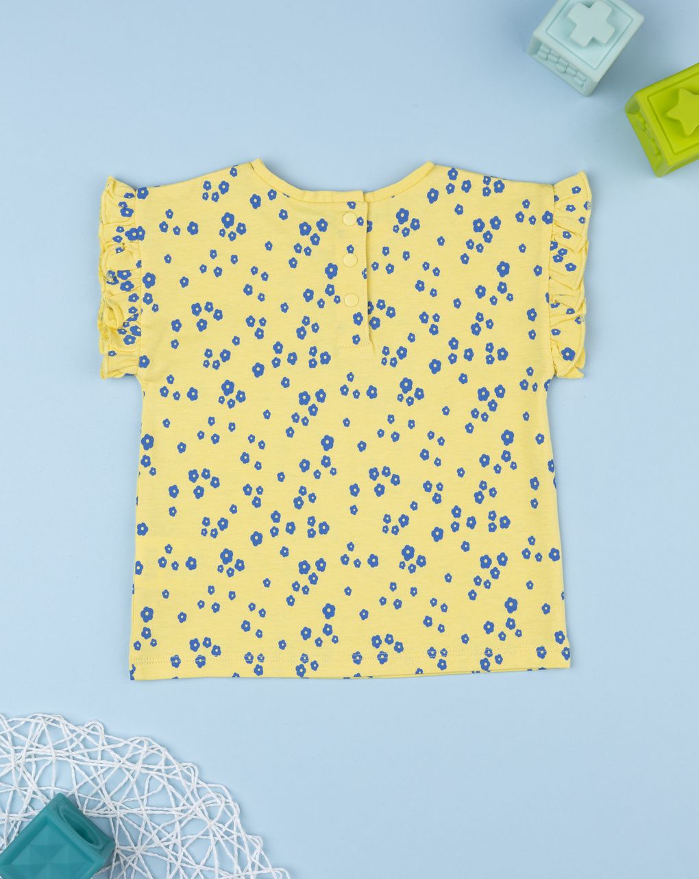 βρεφικό t-shirt κίτρινο φλοράλ για κορίτσι - Prénatal