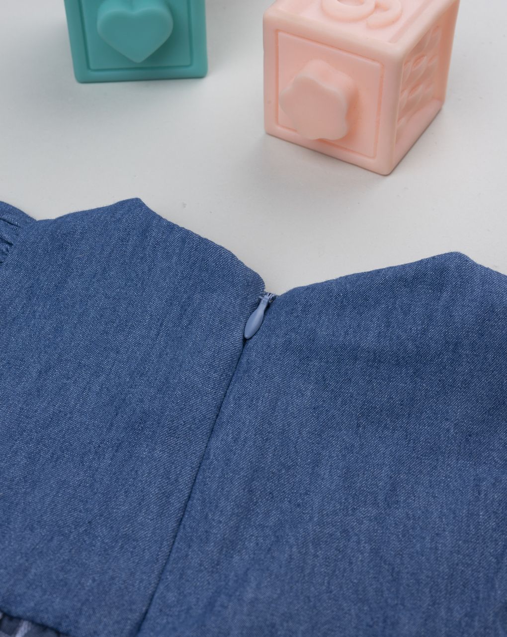 βρεφικό φόρεμα καρό vichy/denim για κορίτσι - Prénatal