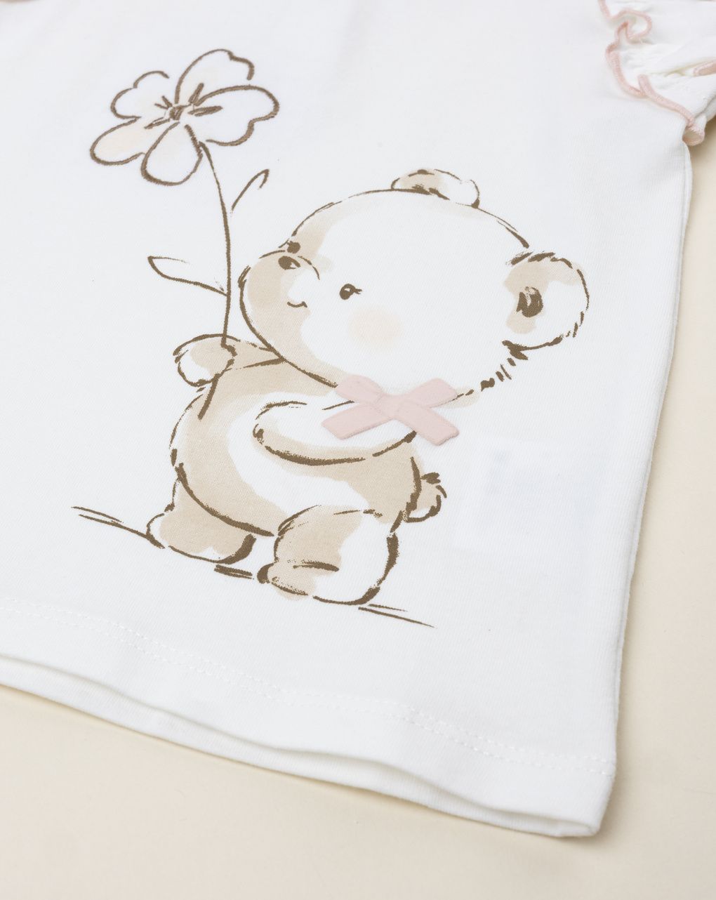 βρεφικό t-shirt λευκό με αρκουδάκι για κορίτσι - Prénatal