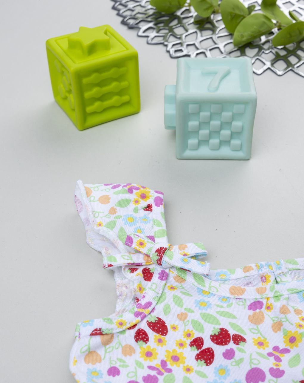 βρεφικό φόρεμα λευκό φλοράλ για κορίτσι - Prénatal