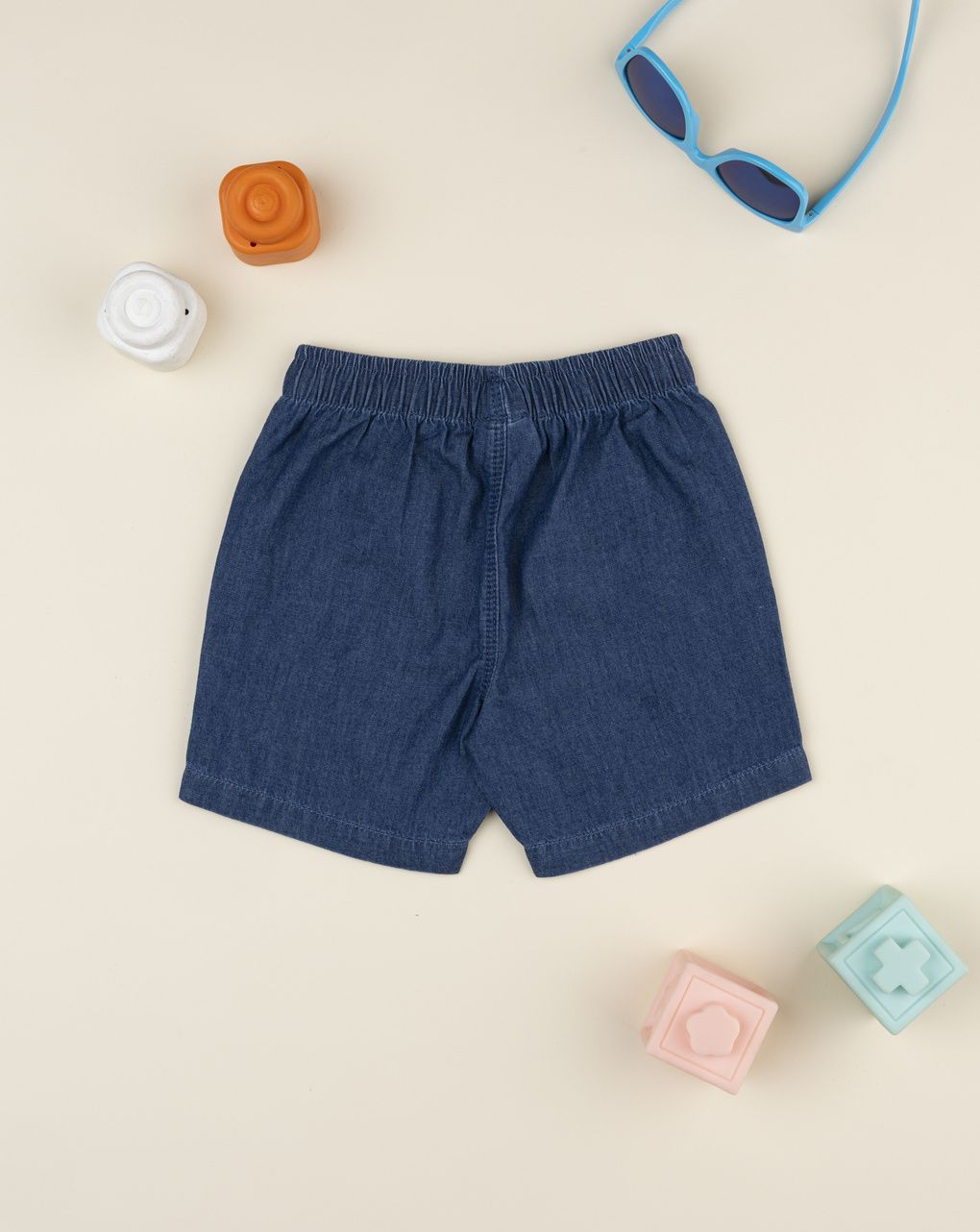 βρεφική τζιν βερμούδα μπλε denim rules για αγόρι - Prénatal