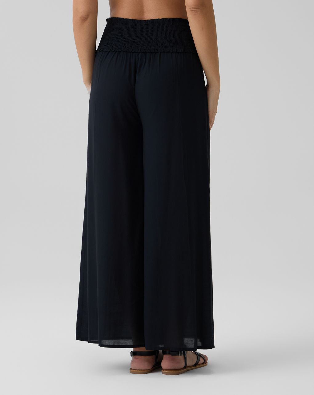 γυναικείο παντελόνι εγκυμοσύνης wide leg μαύρο - Prénatal
