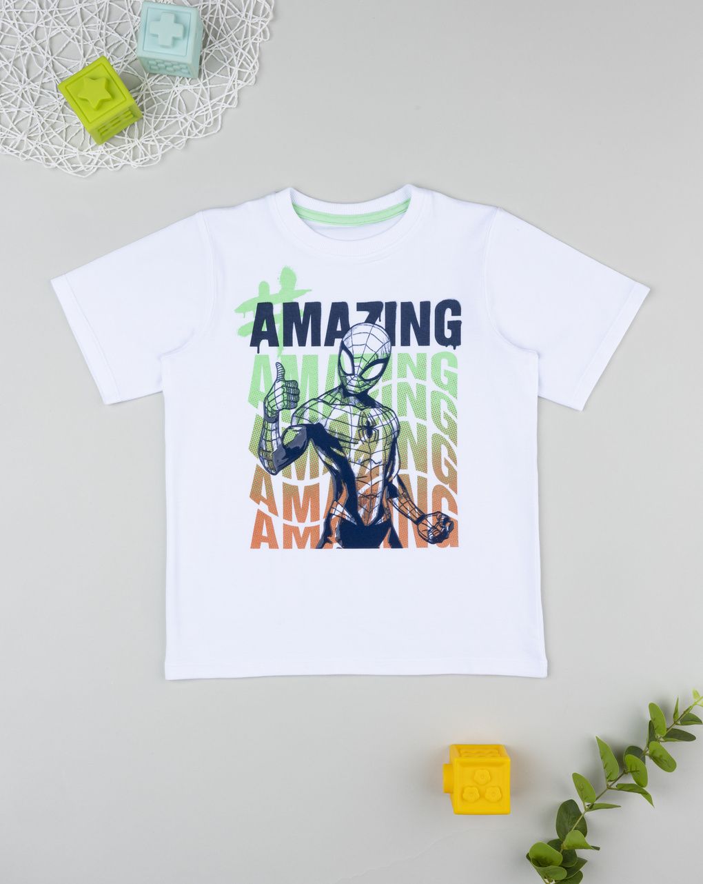 παιδικό t-shirt λευκό spiderman για αγόρι