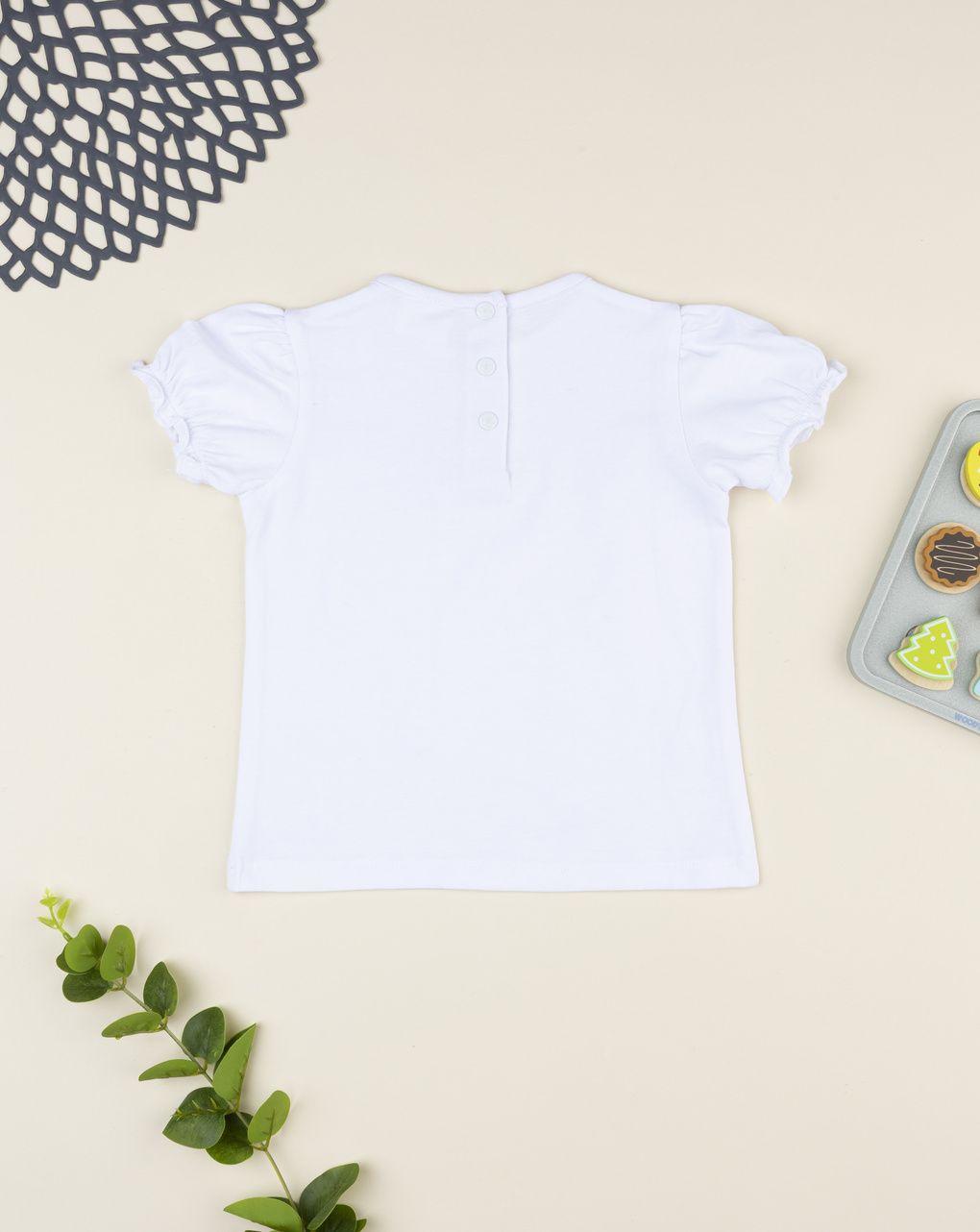 βρεφικό t-shirt λευκό με λουλούδια για κορίτσι - Prénatal