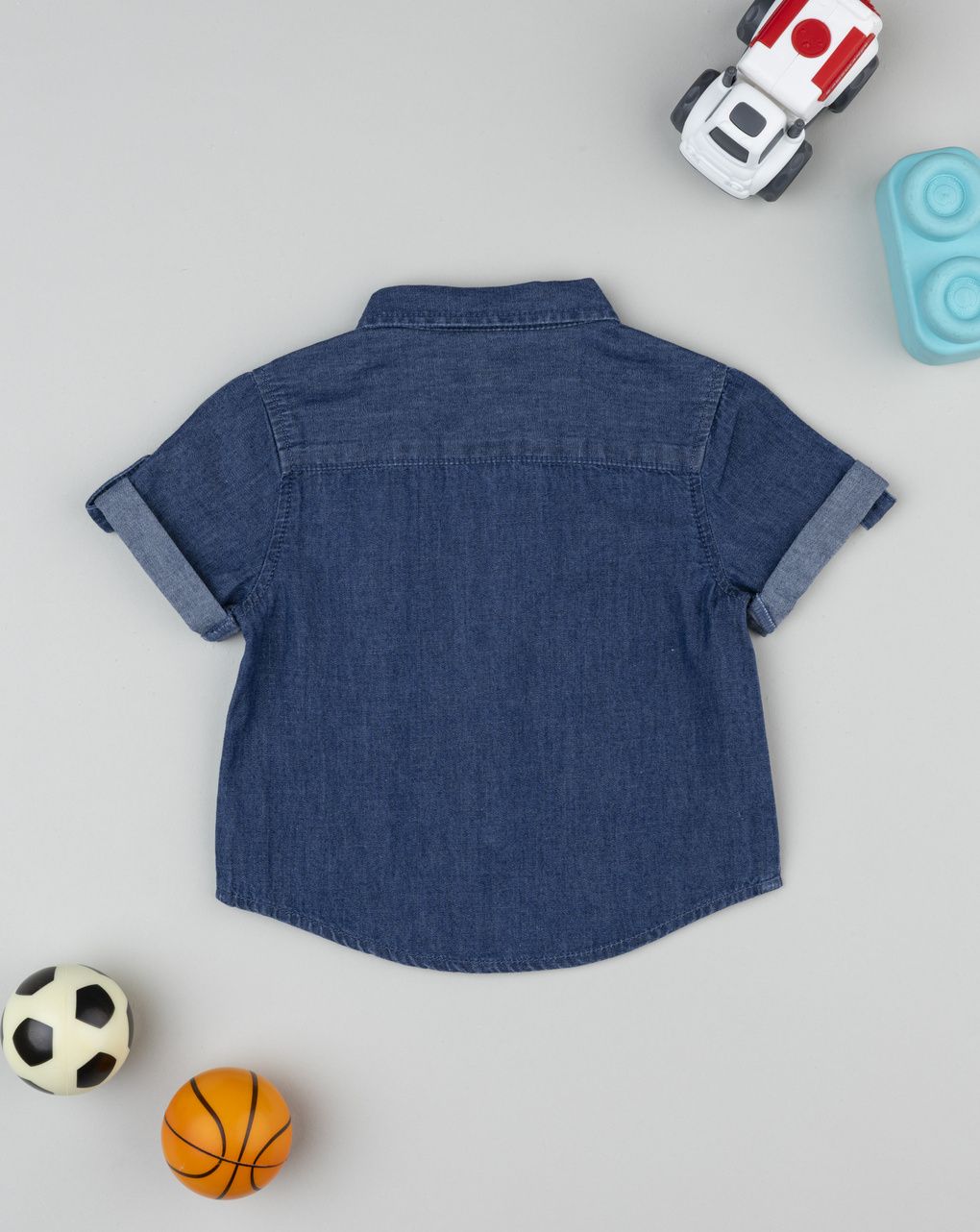 βρεφικό τζιν πουκάμισο μπλε για αγόρι - Prénatal