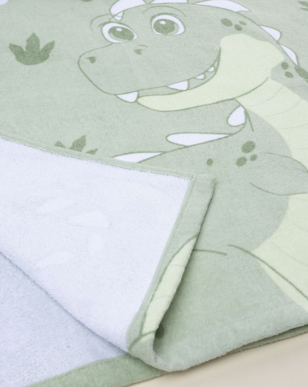 βρεφικό πόντσο θαλάσσης λαδί με δράκο για αγόρι - Prénatal