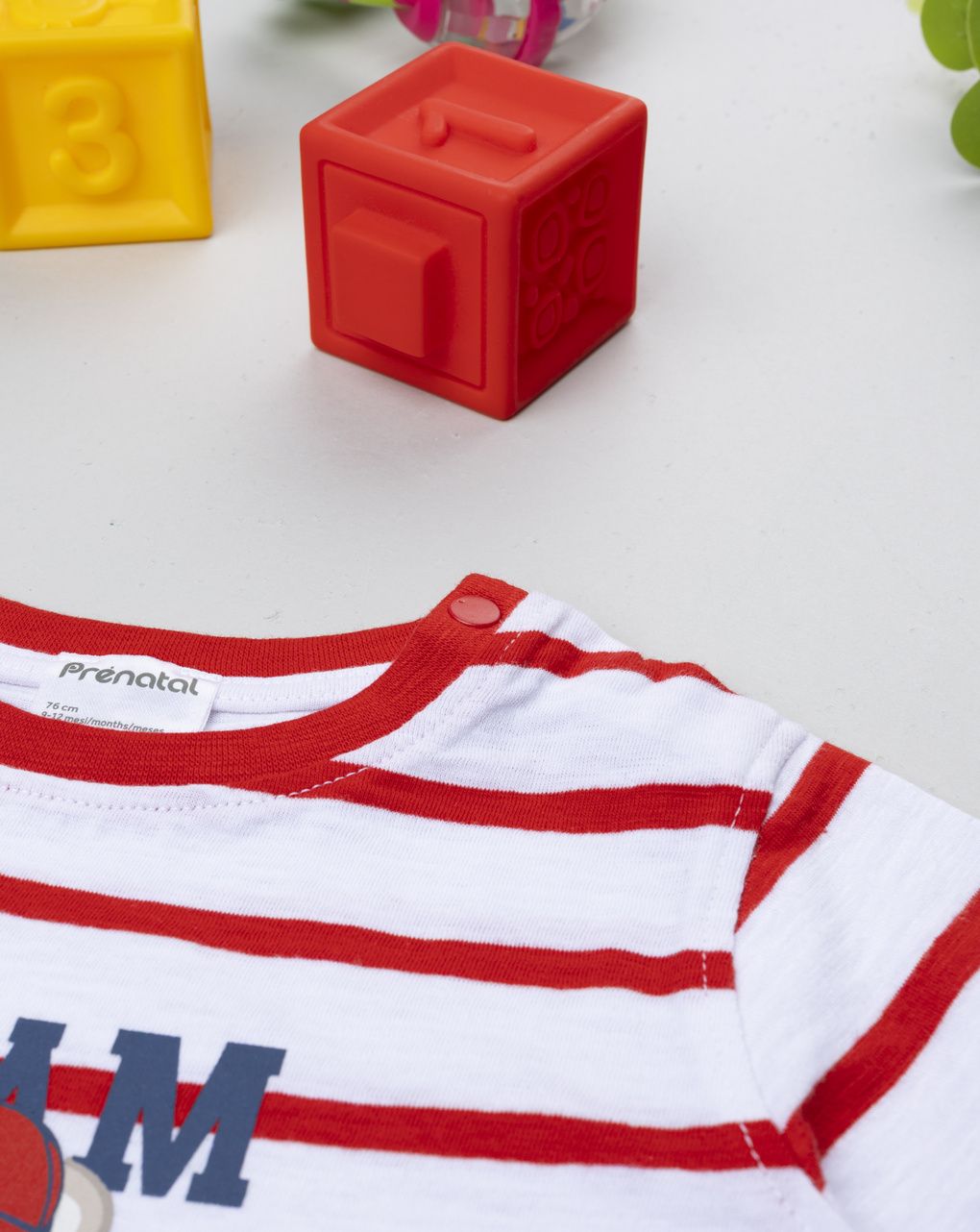 βρεφικό t-shirt ριγέ team league για αγόρι - Prénatal