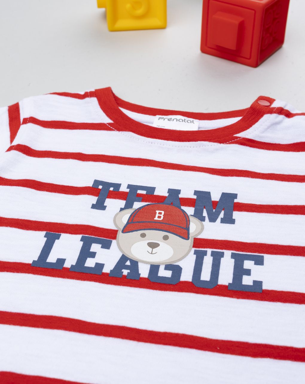βρεφικό t-shirt ριγέ team league για αγόρι - Prénatal