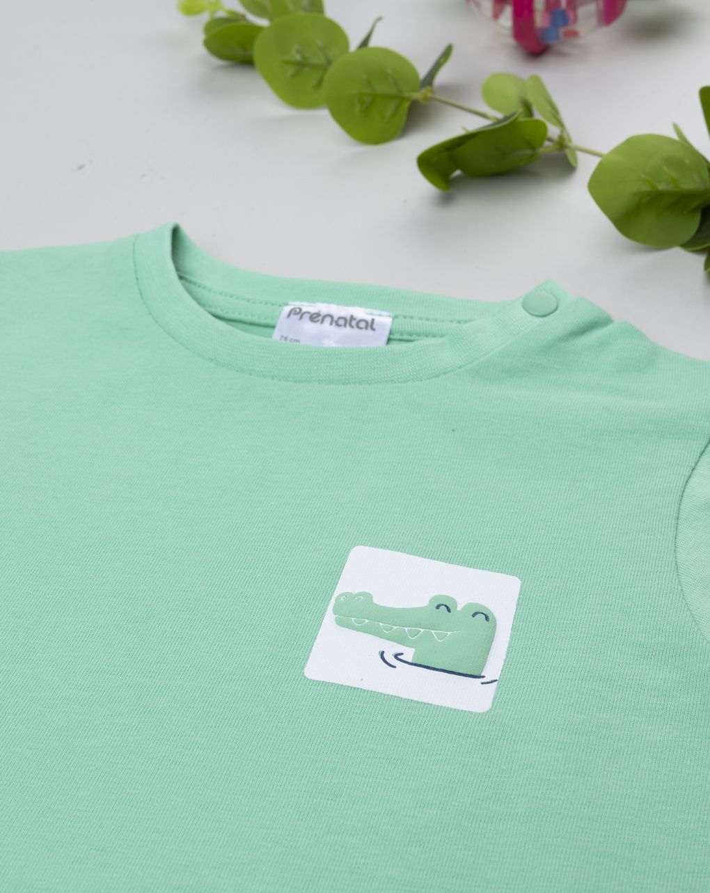 βρεφικό t-shirt βεραμάν με κροκόδειλο για αγόρι - Prénatal